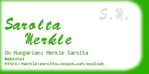 sarolta merkle business card